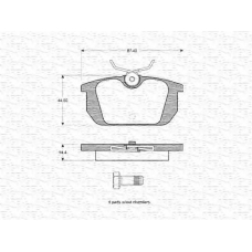 363702160236 MAGNETI MARELLI Комплект тормозных колодок, дисковый тормоз