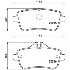 P 50 099 BREMBO Комплект тормозных колодок, дисковый тормоз