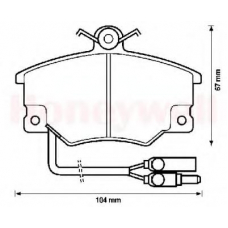 571452B BENDIX Комплект тормозных колодок, дисковый тормоз