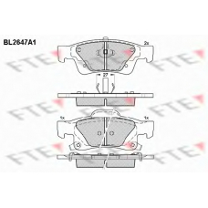 BL2647A1 FTE Комплект тормозных колодок, дисковый тормоз