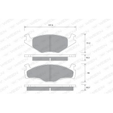 151-2450 WEEN Комплект тормозных колодок, дисковый тормоз