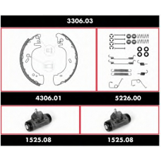 3306.03 REMSA Комплект тормозов, барабанный тормозной механизм