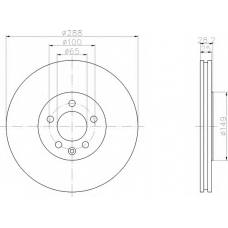 8DD 355 104-331 HELLA Тормозной диск