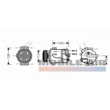 3700K410 VAN WEZEL Компрессор, кондиционер