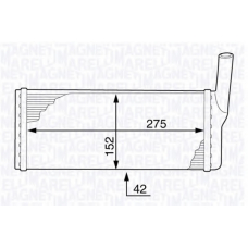 350218344000 MAGNETI MARELLI Теплообменник, отопление салона
