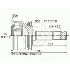 OJ-0157 InterParts Шарнирный комплект, приводной вал