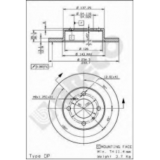 BS 7549 BRECO Тормозной диск