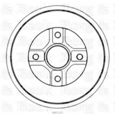 BBR7225 BORG & BECK Тормозной барабан