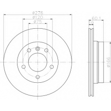 8DD 355 104-271 HELLA Тормозной диск