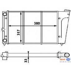 8MK 376 715-231 HELLA Радиатор, охлаждение двигателя