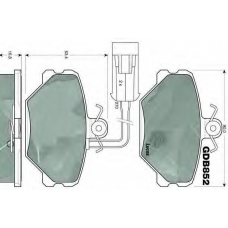 GDB852 TRW Комплект тормозных колодок, дисковый тормоз