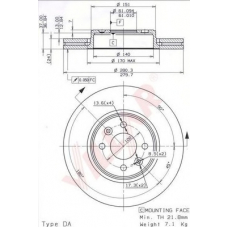 628.0561 VILLAR Тормозной диск