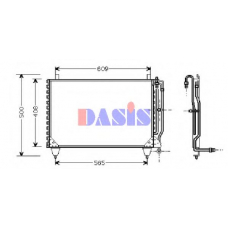 122810N AKS DASIS Конденсатор, кондиционер