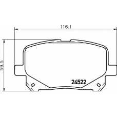 8DB 355 013-161 HELLA PAGID Комплект тормозных колодок, дисковый тормоз