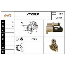 VW9081 SNRA Стартер
