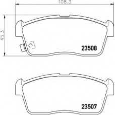 8DB 355 015-071 HELLA Комплект тормозных колодок, дисковый тормоз