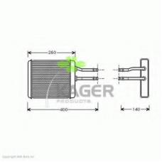32-0005 KAGER Теплообменник, отопление салона