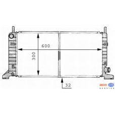 8MK 376 706-661 HELLA Радиатор, охлаждение двигателя