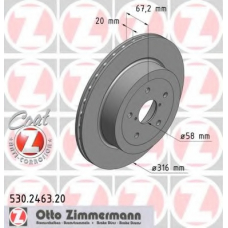 530.2463.20 ZIMMERMANN Тормозной диск