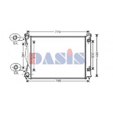 480051N AKS DASIS Радиатор, охлаждение двигателя