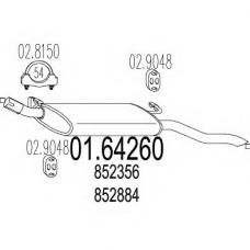 01.64260 MTS Глушитель выхлопных газов конечный