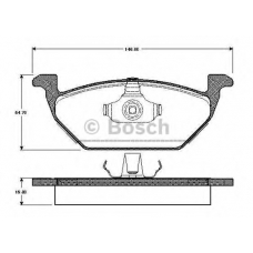 0 986 TB2 313 BOSCH Комплект тормозных колодок, дисковый тормоз