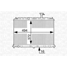 350213128300 MAGNETI MARELLI Радиатор, охлаждение двигателя