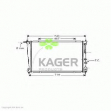 31-2361 KAGER Радиатор, охлаждение двигателя