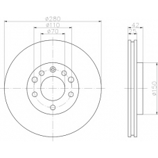 8DD 355 106-061 HELLA PAGID Тормозной диск