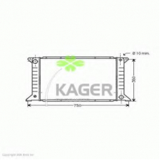 31-3422 KAGER Радиатор, охлаждение двигателя