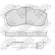 PN0910 NiBK Комплект тормозных колодок, дисковый тормоз