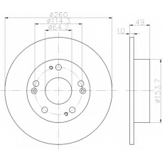 8DD 355 118-731 HELLA Тормозной диск