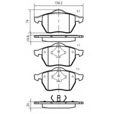 K413404 Vema Комплект тормозных колодок, дисковый тормоз