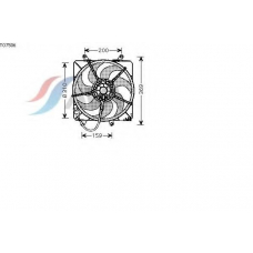 TO7506 AVA Вентилятор, охлаждение двигателя