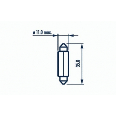 17125 NARVA Лампа накаливания, фонарь освещения номерного знак