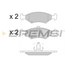 BP2675 BREMSI Комплект тормозных колодок, дисковый тормоз