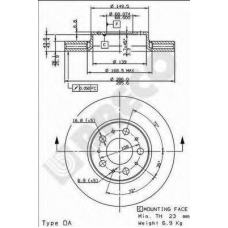 BS 8421 BRECO Тормозной диск