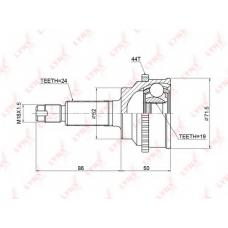 CO-3771A LYNX Шрус mazda demio(dw) 1.3 98>