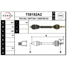 T58182A2 EAI Приводной вал