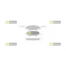 BD S849P STARLINE Комплект тормозных колодок, дисковый тормоз