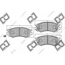 BP1263 DJ PARTS Комплект тормозных колодок, дисковый тормоз