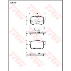 GDB7737 TRW Комплект тормозных колодок, дисковый тормоз