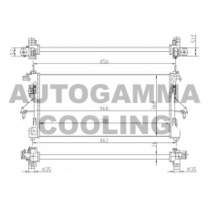 104254 AUTOGAMMA Радиатор, охлаждение двигателя