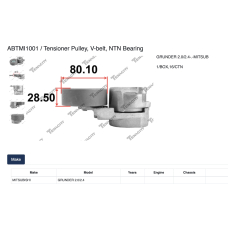 ABTMI1001 Tenacity Tensioner pulley
