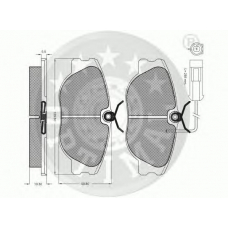 9799 OPTIMAL Комплект тормозных колодок, дисковый тормоз