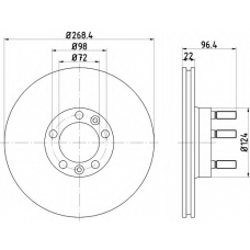 8DD 355 101-061 HELLA PAGID Тормозной диск