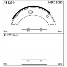 ABS2304 Allied Nippon Колодки барабанные