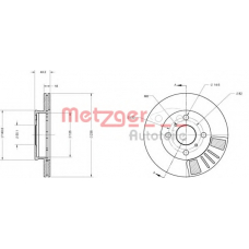 6110269 METZGER Тормозной диск