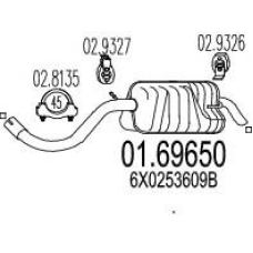 01.69650 MTS Глушитель выхлопных газов конечный