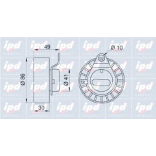 15-3213 IPD Натяжной ролик, ремень грм